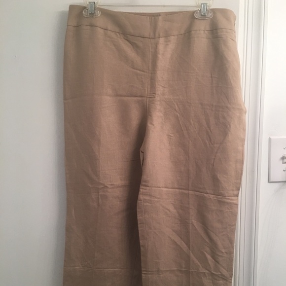 Tan linen capris - Picture 1 of 5
